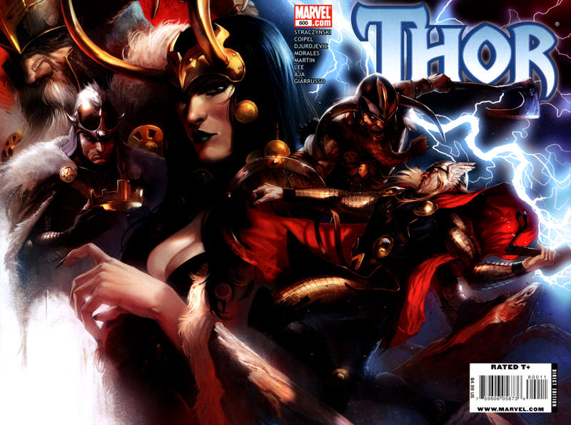 Cover for Thor (Marvel, 2007 series) #600 [Variant Edition - Marko Djurdjevic]