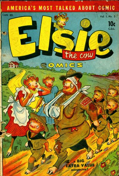 Cover for Elsie the Cow Comics (Bell Features, 1950 series) #3