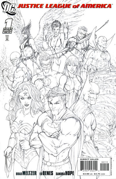 Cover for Justice League of America (DC, 2006 series) #1 [Third Printing]