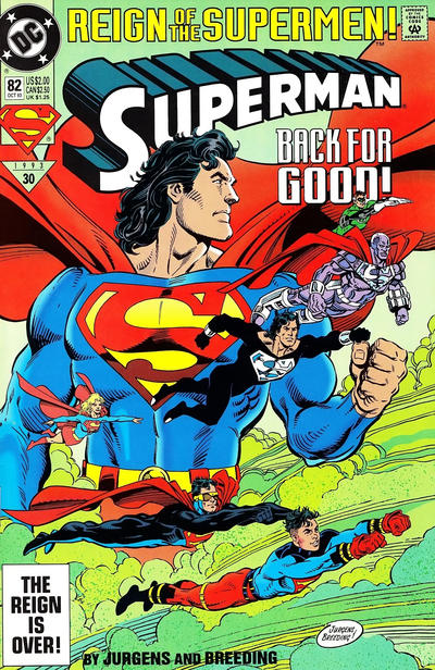 Cover for Superman (DC, 1987 series) #82 [Standard Edition - Direct]