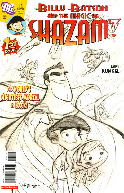 Cover for Billy Batson & the Magic of Shazam! (DC, 2008 series) #1 [Mike Kunkel Sketch Cover]