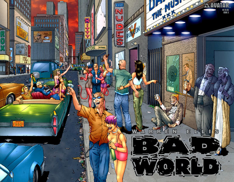 Cover for Bad World (Avatar Press, 2001 series) #3 [Wraparound]