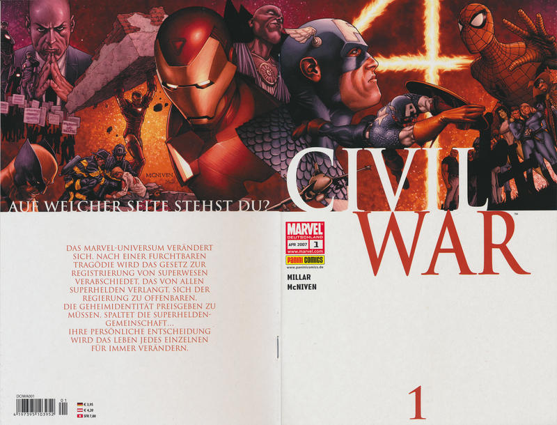 Cover for Civil War (Panini Deutschland, 2007 series) #1