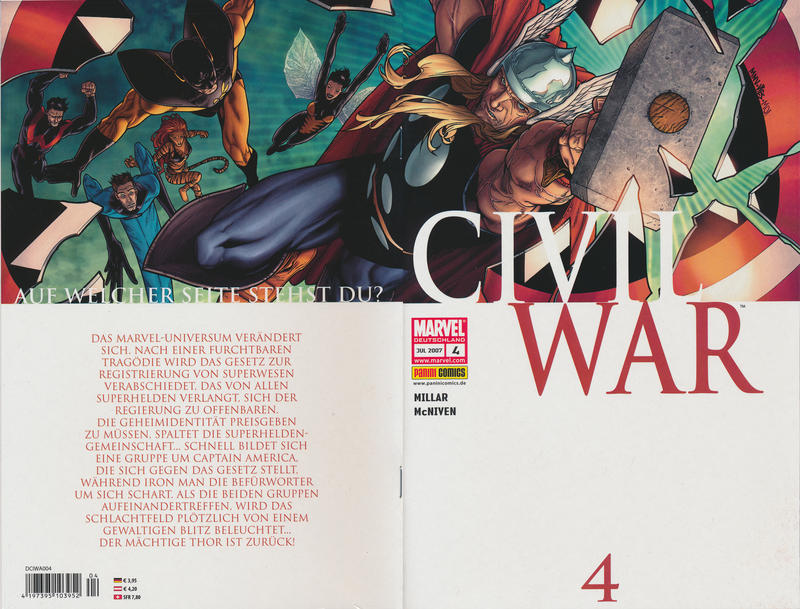 Cover for Civil War (Panini Deutschland, 2007 series) #4