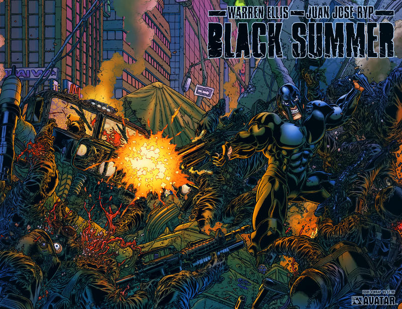Cover for Black Summer (Avatar Press, 2007 series) #4 [Wraparound Cover]