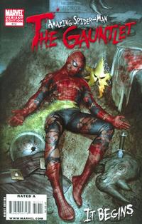 Cover for The Amazing Spider-Man (Marvel, 1999 series) #612 [Variant Edition - The Gauntlet - Adi Granov Cover]