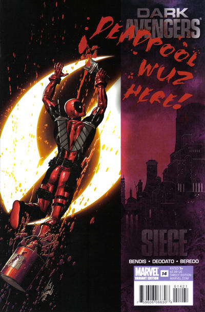 Cover for Dark Avengers (Marvel, 2009 series) #14 [Deadpool Variant Cover]