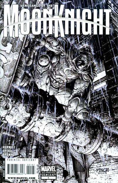 Cover for Vengeance of the Moon Knight (Marvel, 2009 series) #1 [Second Printing]