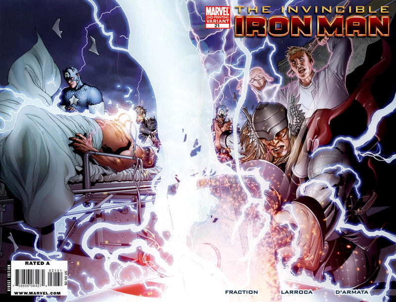 Cover for Invincible Iron Man (Marvel, 2008 series) #21 [Second Printing]