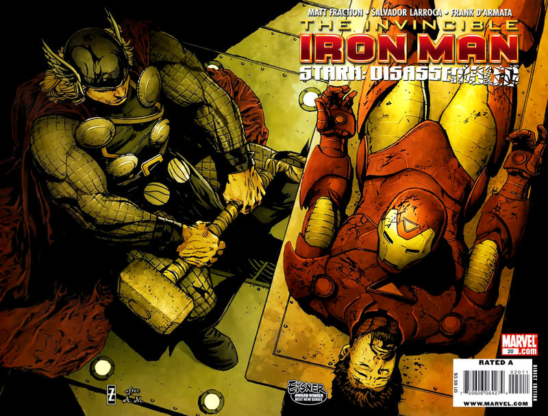Cover for Invincible Iron Man (Marvel, 2008 series) #20 [Wraparound Variant Edition]