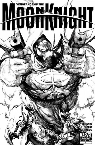 Cover for Vengeance of the Moon Knight (Marvel, 2009 series) #1 [Leinil Francis Yu Sketch Cover]