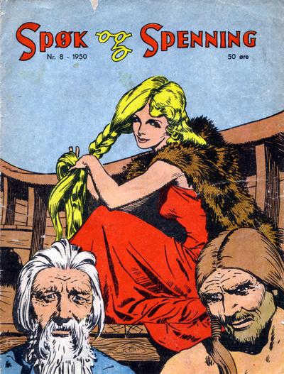 Cover for Spøk og Spenning (Oddvar Larsen; Odvar Lamer, 1950 series) #8/1950
