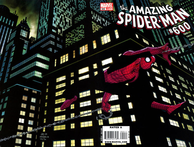 Cover for The Amazing Spider-Man (Marvel, 1999 series) #600 [Direct Edition - John Romita Jr. Wraparound Cover]