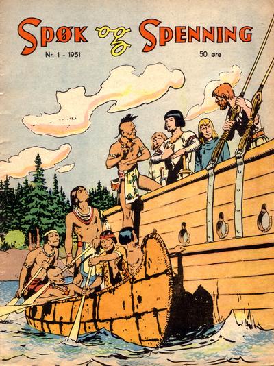 Cover for Spøk og Spenning (Oddvar Larsen; Odvar Lamer, 1950 series) #1/1951