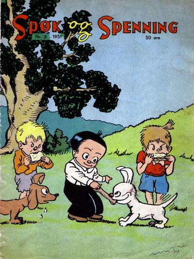 Cover for Spøk og Spenning (Oddvar Larsen; Odvar Lamer, 1950 series) #3/1951