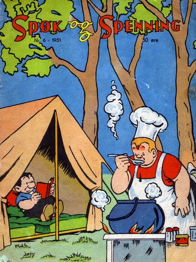 Cover for Spøk og Spenning (Oddvar Larsen; Odvar Lamer, 1950 series) #6/1951