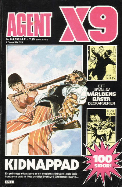 Cover for Agent X9 (Semic, 1971 series) #6/1981