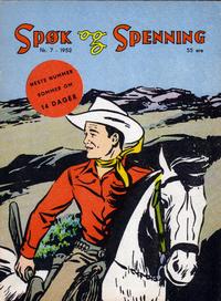 Cover for Spøk og Spenning (Oddvar Larsen; Odvar Lamer, 1950 series) #7/1952