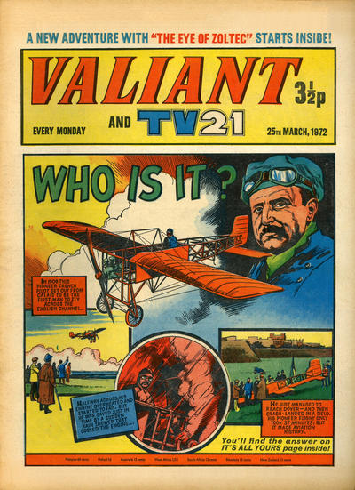Cover for Valiant and TV21 (IPC, 1971 series) #25th March 1972