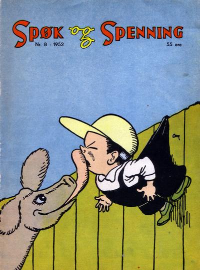Cover for Spøk og Spenning (Oddvar Larsen; Odvar Lamer, 1950 series) #8/1952