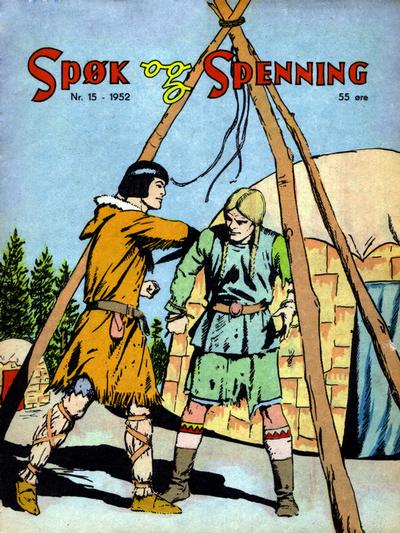 Cover for Spøk og Spenning (Oddvar Larsen; Odvar Lamer, 1950 series) #15/1952