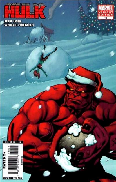 Cover for Hulk (Marvel, 2008 series) #18 [Variant Edition ("Christmas Cover")]