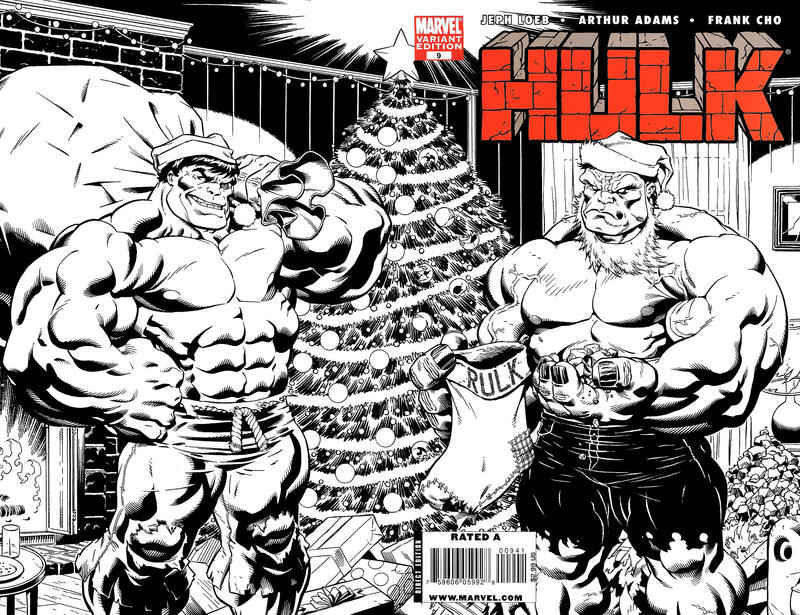 Cover for Hulk (Marvel, 2008 series) #9 [Limited Edition Sketch Wraparound Cover]