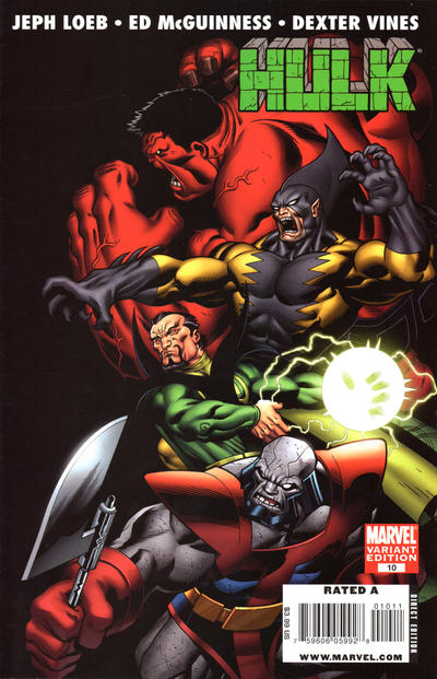 Cover for Hulk (Marvel, 2008 series) #10 [Villains/Right Cover]