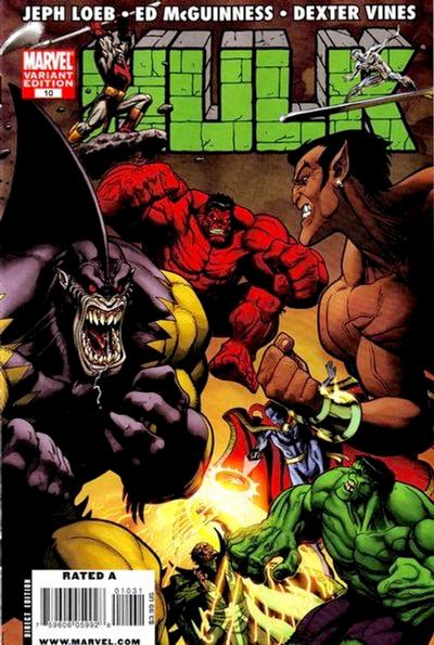 Cover for Hulk (Marvel, 2008 series) #10 [Variant Edition]