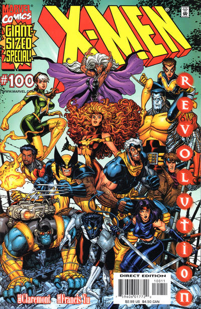 Cover for X-Men (Marvel, 1991 series) #100 [Adams cover direct edition]