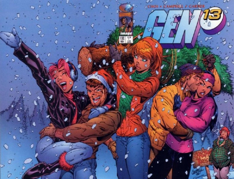 Cover for Gen 13 (Image, 1995 series) #13C [Christmas Variant]