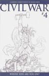 Cover for Civil War (Marvel, 2006 series) #4 [Retailer Incentive Sketch Cover]