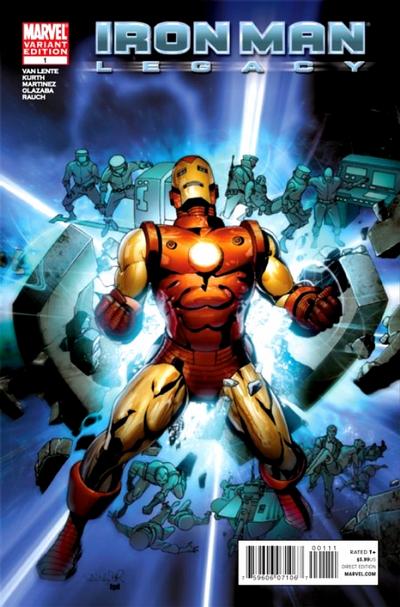 Cover for Iron Man: Legacy (Marvel, 2010 series) #1 [Variant Edition - Salvador Larroca]
