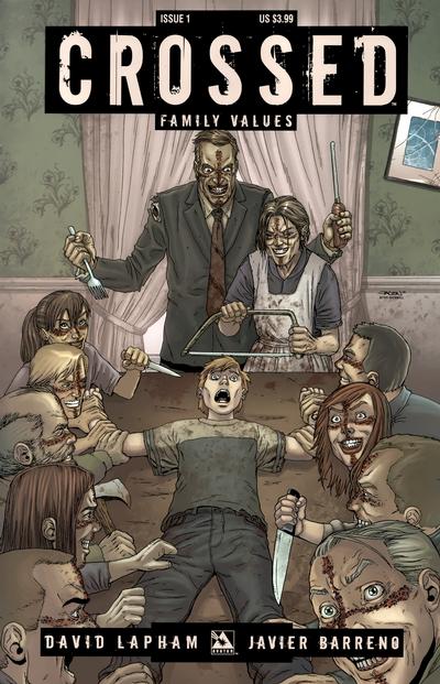 Cover for Crossed Family Values (Avatar Press, 2010 series) #1 [Regular Cover - Jacen Burrows]