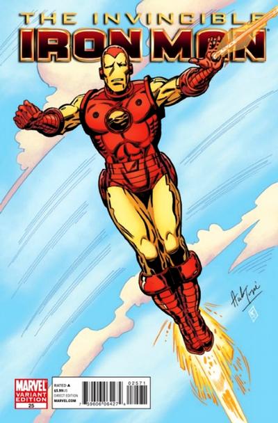 Cover for Invincible Iron Man (Marvel, 2008 series) #25 [Variant Edition - Herb Trimpe]