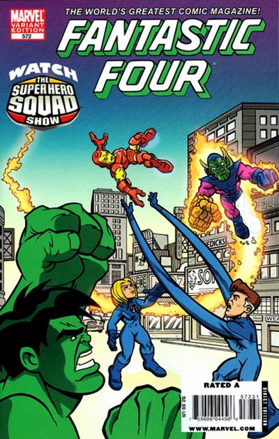 Cover for Fantastic Four (Marvel, 1998 series) #572 [Super Hero Squad]