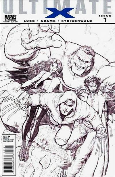 Cover for Ultimate X (Marvel, 2010 series) #1 [Variant Edition - Team Black-and-White]