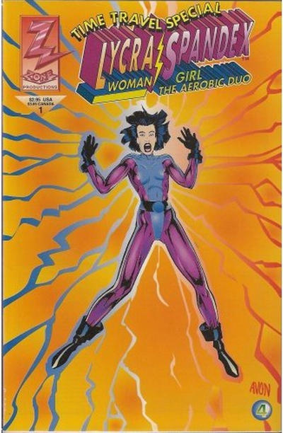 Cover for Lycra-Woman and Spandex Girl Time Travel Special (Comic Zone Productions, 1993 series) #1