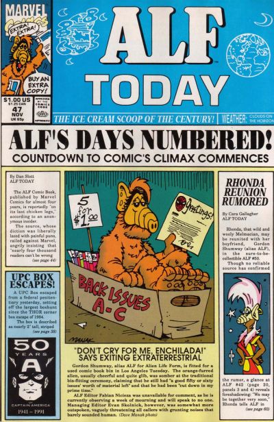 Cover for ALF (Marvel, 1988 series) #47 [Direct]