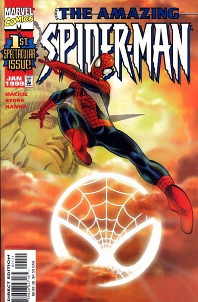 Cover for The Amazing Spider-Man (Marvel, 1999 series) #1 [Sunburst Cover]