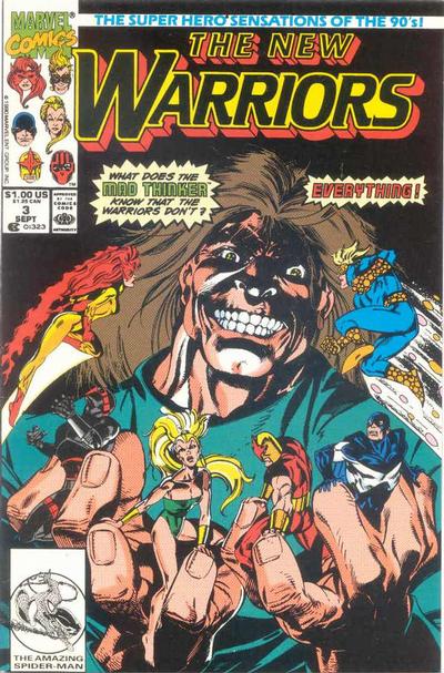 Cover for The New Warriors (Marvel, 1990 series) #3 [Newsstand]