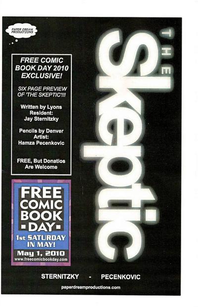 Cover for The Skeptic: Free Comic Book Day 2010 Exclusive! (Paper Dream Productions, 2010 series) #1