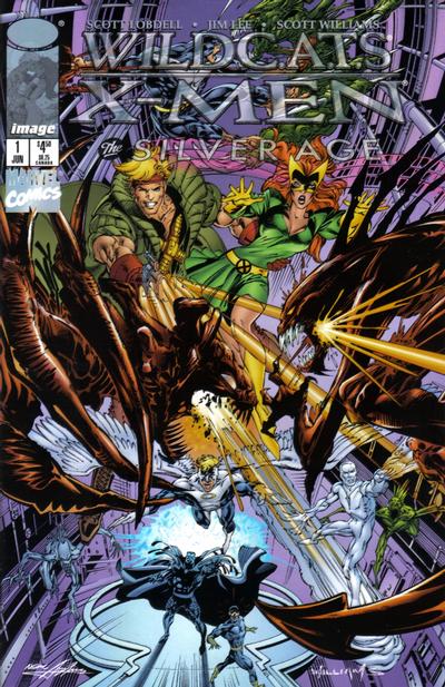 Cover for WildC.A.T.s / X-Men: The Silver Age (Image (Wildstorm); Marvel, 1997 series) #1 [Neal Adams Cover]