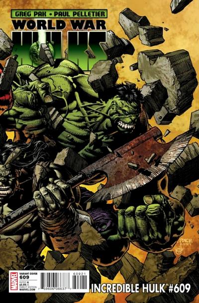 Cover for Incredible Hulk (Marvel, 2009 series) #609 [Variant Edition]