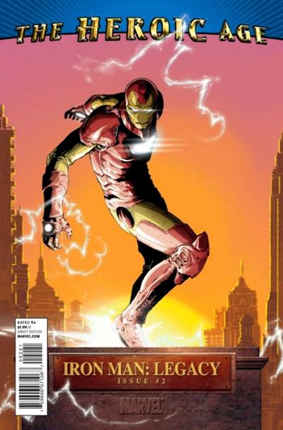 Cover for Iron Man: Legacy (Marvel, 2010 series) #2 [The Heroic Age Variant Cover]
