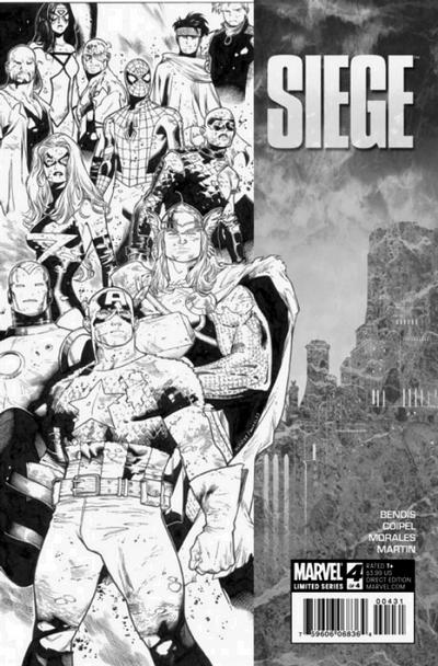 Cover for Siege (Marvel, 2010 series) #4 [Olivier Coipel Sketch Variant]