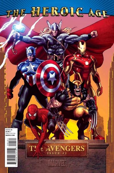 Cover for Avengers (Marvel, 2010 series) #1 [Heroic Age Variant]