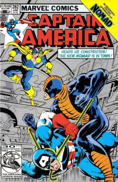 Cover for Captain America (Marvel, 1968 series) #282 [Second Printing]