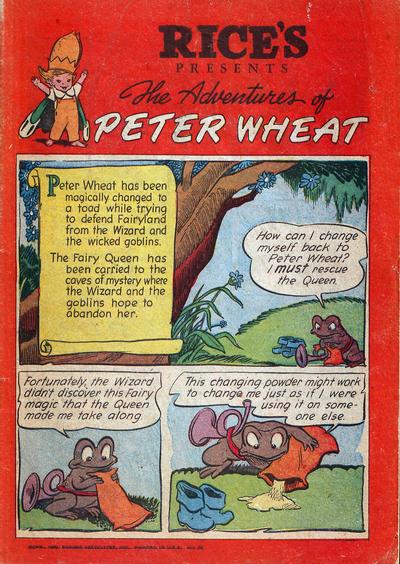 Cover for The Adventures of Peter Wheat (Peter Wheat Bread and Bakers Associates, 1948 series) #26 [Rice's]
