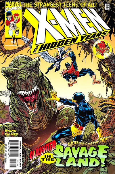 Cover for X-Men The Hidden Years (Marvel, 1999 series) #2 [Dinosaur cover]